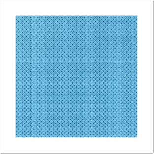 Blue diamond abstract pattern Posters and Art